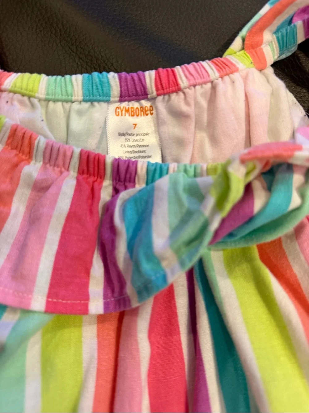 Gymboree Rainbow Stripe Ruffle Sundress - Pink Multi